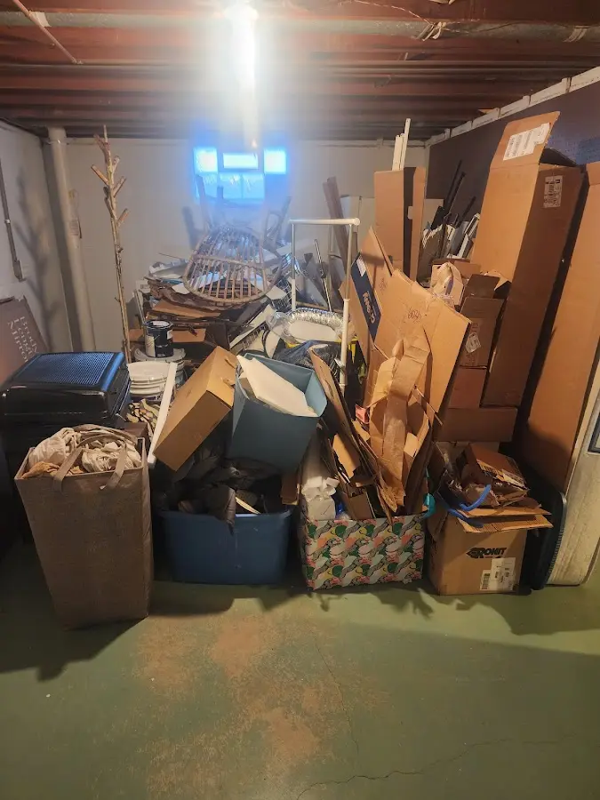 Roll-off dumpster container at job site for Construction Dumpster Rental in Ferguson